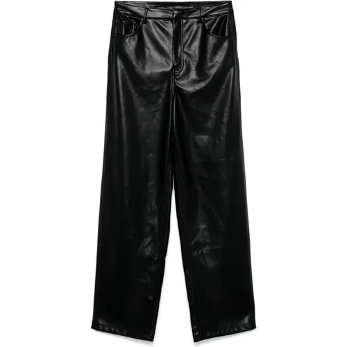 Faux Leather Wide Leg Trousers , female, Sizes: S, XS, M - Rotate Birger Christensen - Modalova