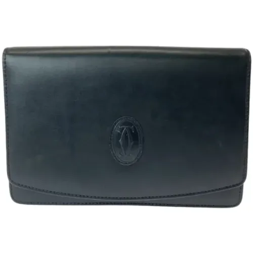 Pre-owned Leather clutches , female, Sizes: ONE SIZE - Cartier Vintage - Modalova