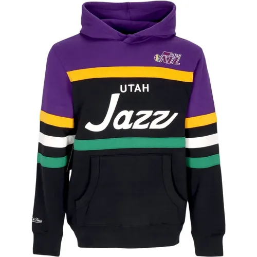 Utah Jazz Hoodie NBA Teamfarben , Herren, Größe: S - Mitchell & Ness - Modalova