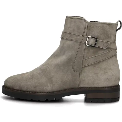 Beige Wildleder Stiefeletten , Damen, Größe: 39 EU - Notre-v - Modalova