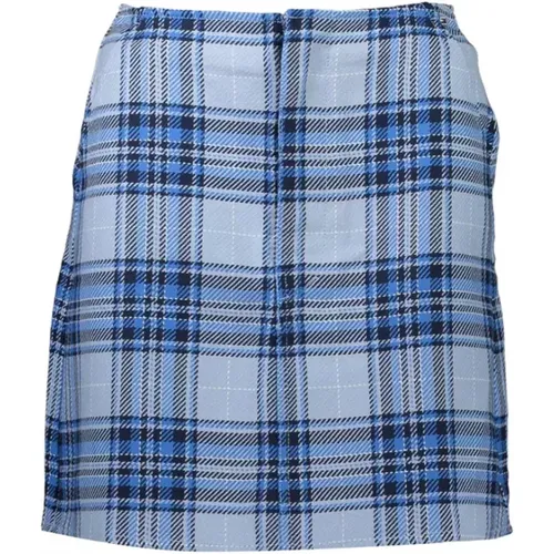 Short Blue Cotton Skirt , female, Sizes: S, XS - Tommy Hilfiger - Modalova