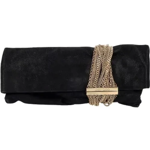 Pre-owned Suede clutches , female, Sizes: ONE SIZE - Jimmy Choo Pre-owned - Modalova