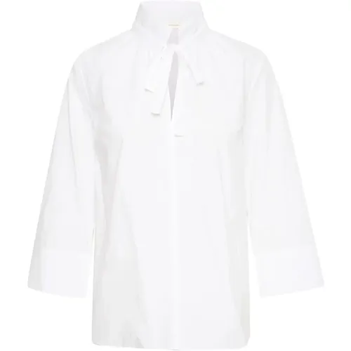 Reine Weiße Bluse mit V-Ausschnitt , Damen, Größe: XL - InWear - Modalova