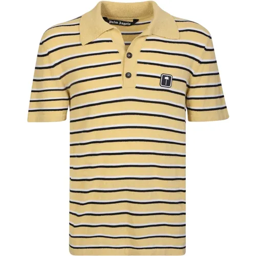 Stripe Polo Shirt , male, Sizes: M, L - Palm Angels - Modalova
