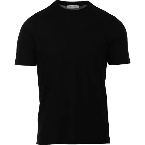Schwarze T-Shirts und Polos , Herren, Größe: 3XL - Gran Sasso - Modalova
