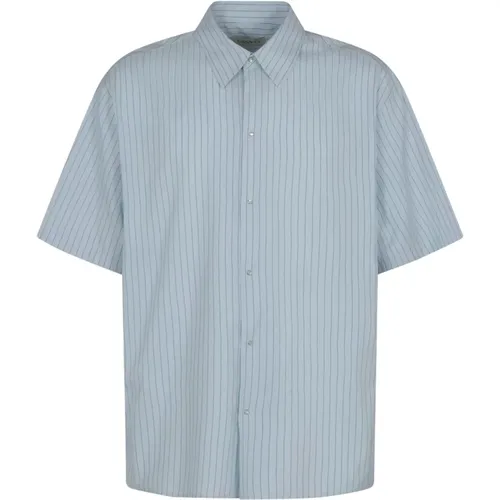Reefer-Style Striped Shirt , male, Sizes: L, XL, 2XL - Lanvin - Modalova