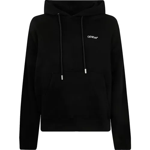 Schwarzer Windy Arrow Hoodie - Off White - Modalova