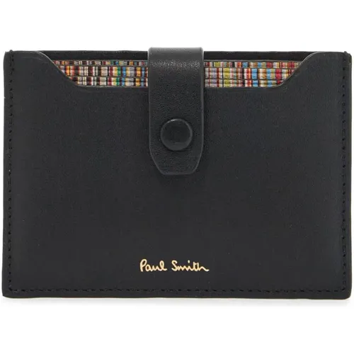 Slim Leather Cardholder with Extractable Slots , male, Sizes: ONE SIZE - PS By Paul Smith - Modalova