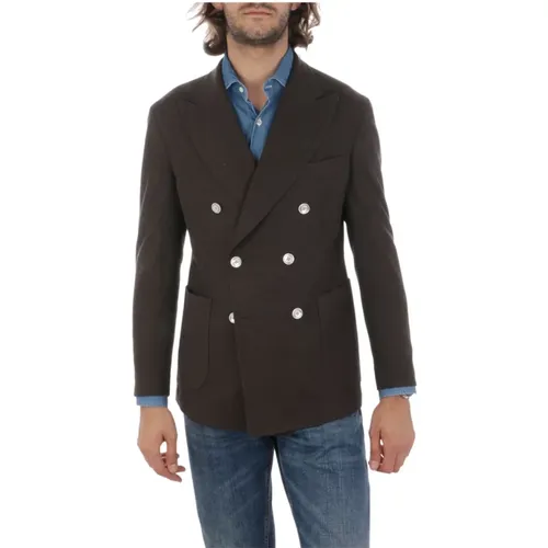 Men Clothing Jackets Coats Ss23 , male, Sizes: S - Barba - Modalova