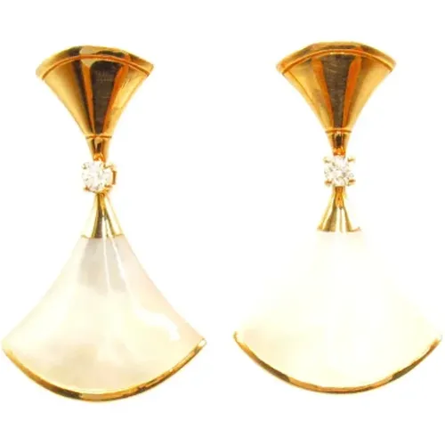 Pre-owned Gold earrings , female, Sizes: ONE SIZE - Bvlgari Vintage - Modalova