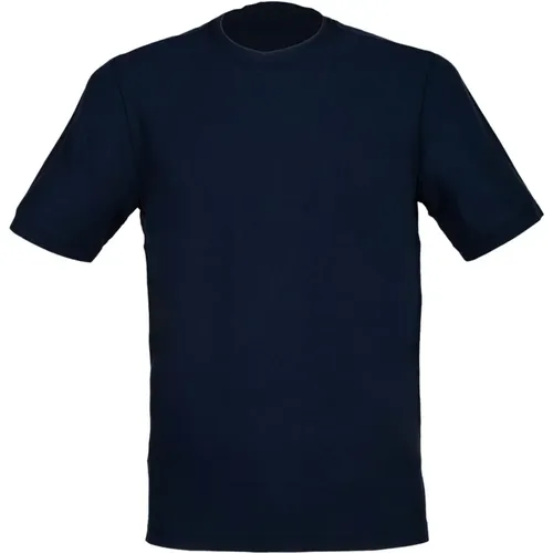 Cotton Crepe T-Shirt with Side Openings , male, Sizes: M, 2XL, L - Gran Sasso - Modalova