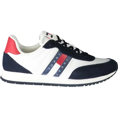 White Polyester Sneaker , male, Sizes: 11 UK, 10 UK, 7 UK, 6 UK, 9 UK - Tommy Hilfiger - Modalova