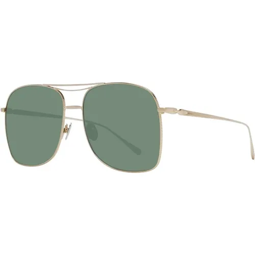 Goldene Aviator Sonnenbrille mit Grünen Gläsern , Damen, Größe: ONE Size - Scotch & Soda - Modalova