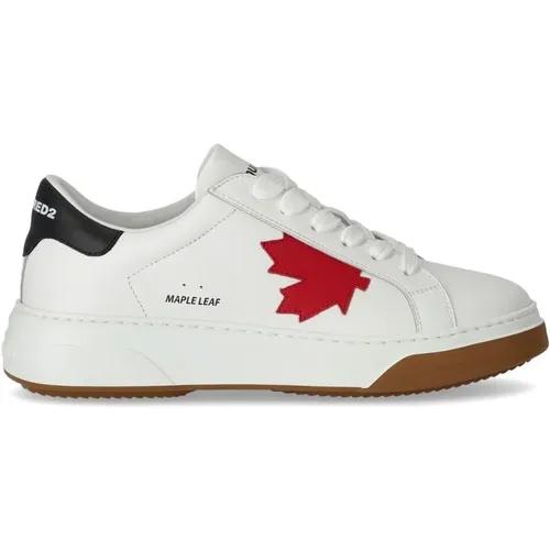 Maple Leaf Leather Sneaker , male, Sizes: 11 UK - Dsquared2 - Modalova