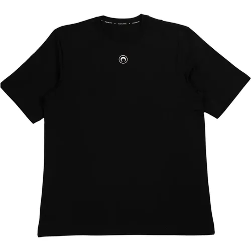 Schwarzes Moon Logo Loose Fit T-Shirt , Herren, Größe: S - Marine Serre - Modalova