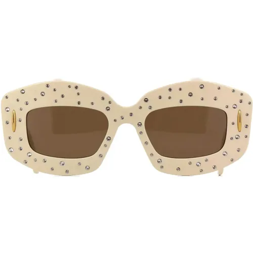 Glamouröse Cat-Eye Sonnenbrille mit Strass - Loewe - Modalova