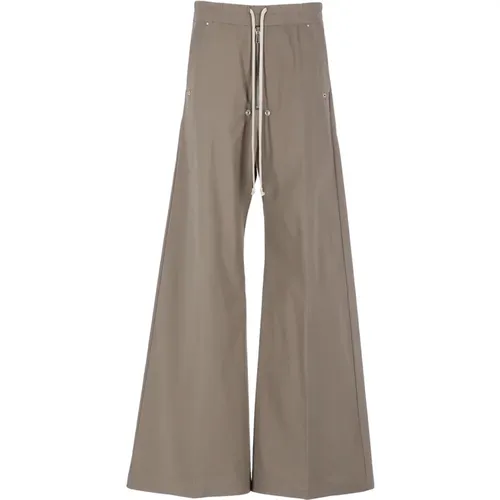 Grey Cotton Pants with Elastic Waist , male, Sizes: S - Rick Owens - Modalova