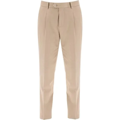 Gabardine Chino Hose mit Verlängertem Bund,Marineblaue Hose für Herren - BRUNELLO CUCINELLI - Modalova