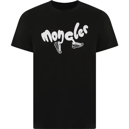 Running Logo T-Shirt , male, Sizes: XL - Moncler - Modalova