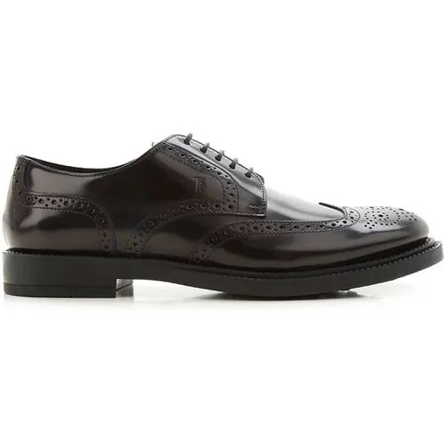 Lace-up Leather Flat Shoes , male, Sizes: 10 UK, 9 UK, 11 UK, 8 UK - TOD'S - Modalova