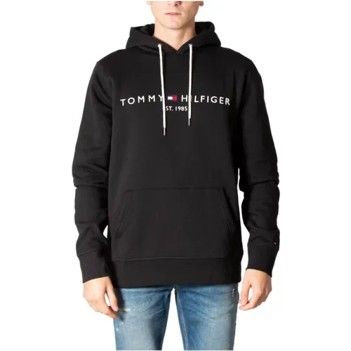 Baumwoll Herren Sweatshirt Herbst/Winter Kollektion , Herren, Größe: L - Tommy Hilfiger - Modalova