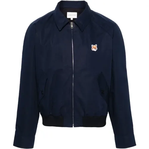 Fox Head Patch Harrington Jacket , male, Sizes: S, M - Maison Kitsuné - Modalova