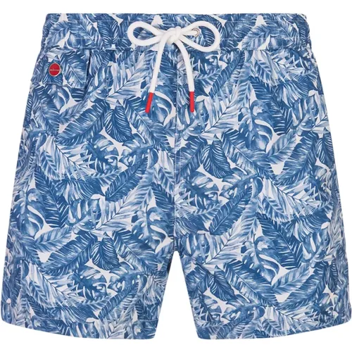 Foliage Print Beach Shorts , male, Sizes: 2XL, M, L, XL - Kiton - Modalova