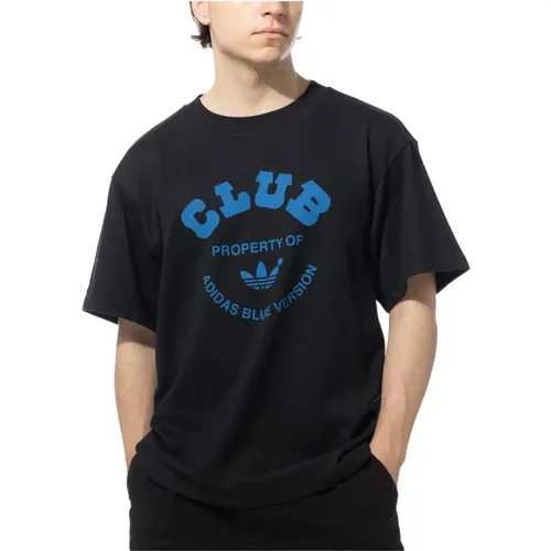 Blaue Version Club Tee , Herren, Größe: XL - Adidas - Modalova