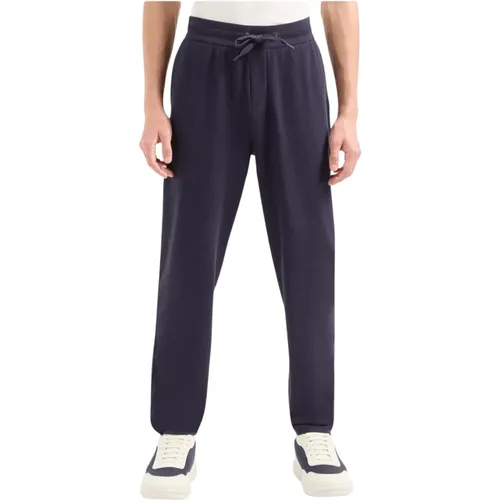 Stretch Baumwoll-Jogger - Blaue Gerade Passform - Armani Exchange - Modalova