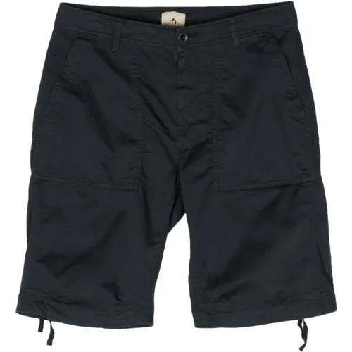 Blaue Baumwollmischung Kordelzug Shorts , Herren, Größe: XS - Ten C - Modalova