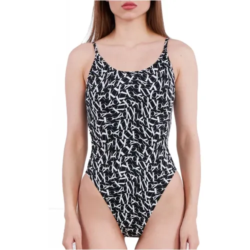 Einteiliger Badeanzug mit Logo-Print - Calvin Klein - Modalova