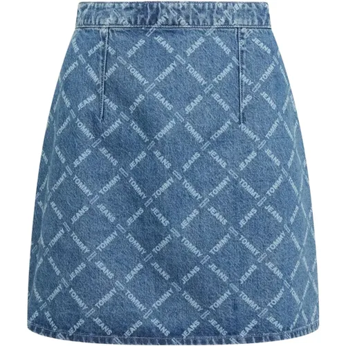 Checked Cotton Skirt , female, Sizes: XS - Tommy Jeans - Modalova