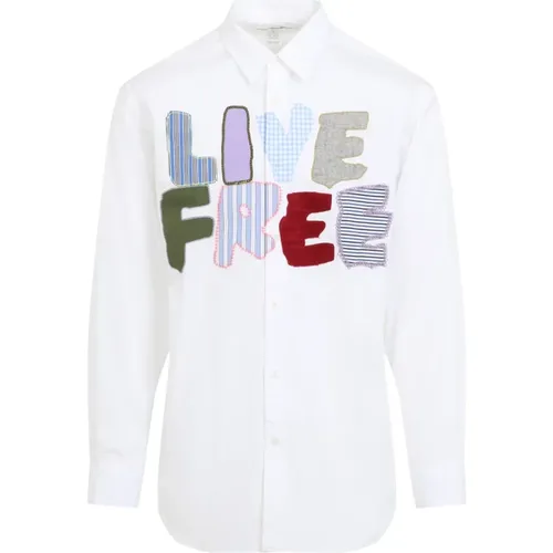 Shirt with Unique Embroidery , male, Sizes: M, S, L - Comme des Garçons - Modalova