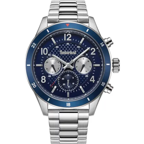 Blue Steel Quartz Watch , male, Sizes: ONE SIZE - Timberland - Modalova