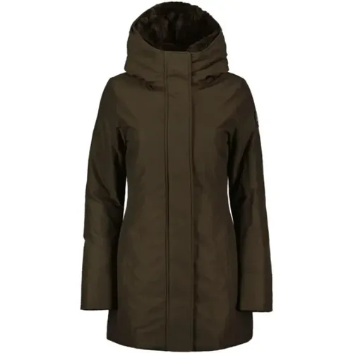 Padded Coat with Detachable Faux Fur Hood , female, Sizes: L - Woolrich - Modalova