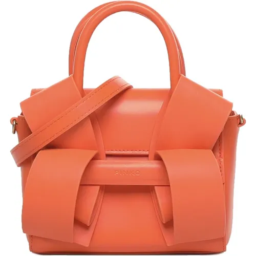 Calfskin Handbag , female, Sizes: ONE SIZE - pinko - Modalova