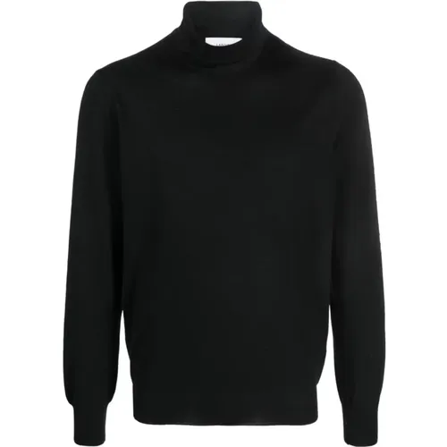 Schwarzer Rollkragenpullover , Herren, Größe: M - Lardini - Modalova