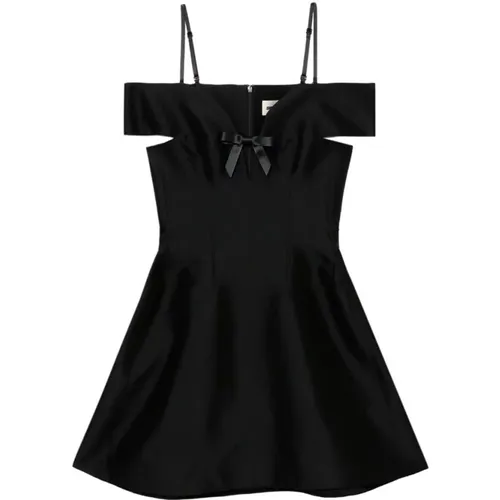 Schwarzes Kleid mit Schleifendetail - Shushu/Tong - Modalova