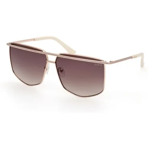 Gold Frame Stylish Sunglasses , unisex, Sizes: 63 MM - Guess - Modalova