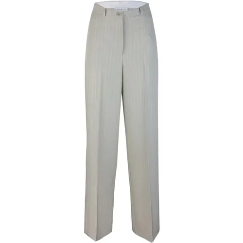 Grey Flannel Trousers Comfort Fit , female, Sizes: 2XS - PATRIZIA PEPE - Modalova