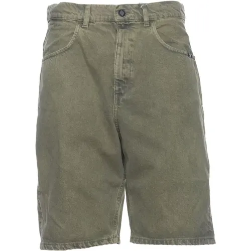Stone Bermuda Denim Shorts , male, Sizes: W32, W31, W30 - Amish - Modalova