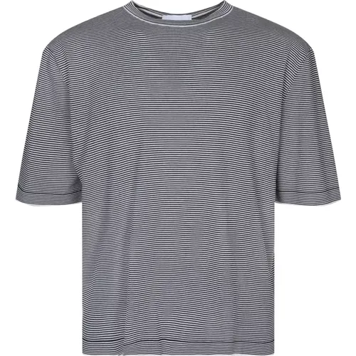 Baumwoll T-Shirt, Kurze Ärmel, Rundhals , Herren, Größe: XL - Lardini - Modalova
