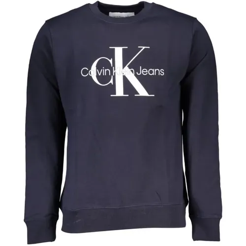 Cotton Crewneck Sweatshirt with Logo Print , male, Sizes: XL - Calvin Klein - Modalova