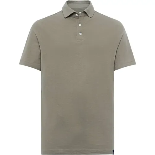 Baumwoll-Crepe-Jersey-Poloshirt , Herren, Größe: 3XL - Boggi Milano - Modalova