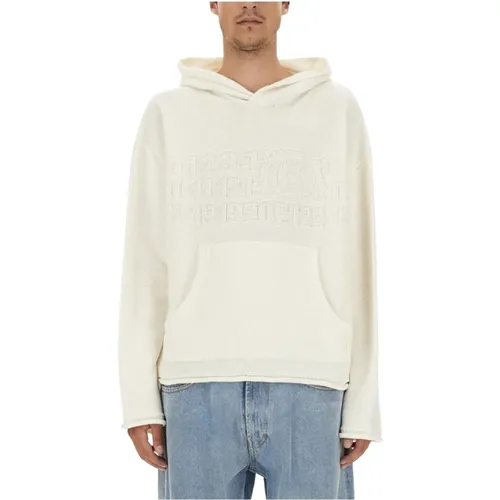 Logo Jersey Cropped Fit Hoodie - MM6 Maison Margiela - Modalova