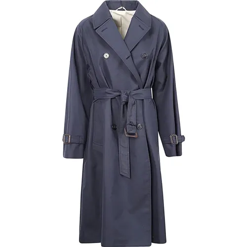 Cotton and Polyester Medium Length Trench , female, Sizes: M, S, L - Max Mara Weekend - Modalova