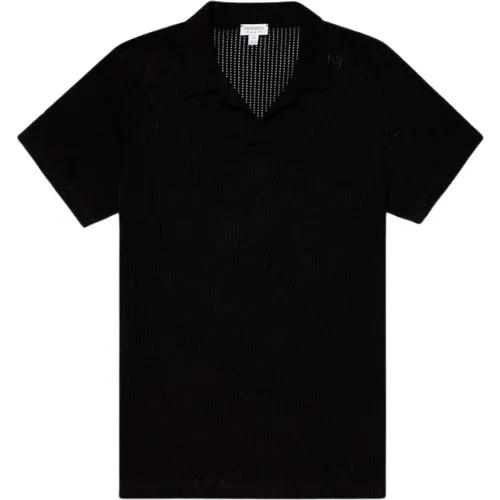 Linear Mesh polo shirt , male, Sizes: S - Sunspel - Modalova