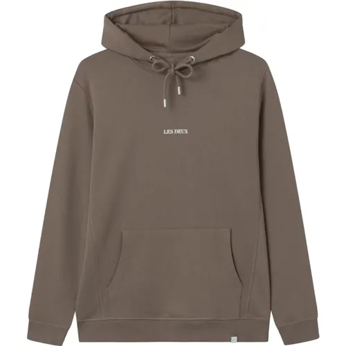 Logo Print Hoodie , Herren, Größe: M - Les Deux - Modalova