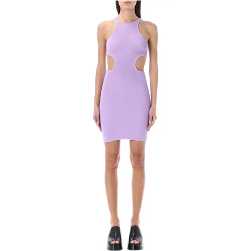 Lilac Stretch Nylon ele Mini Kleid , Damen, Größe: S - Reina Olga - Modalova