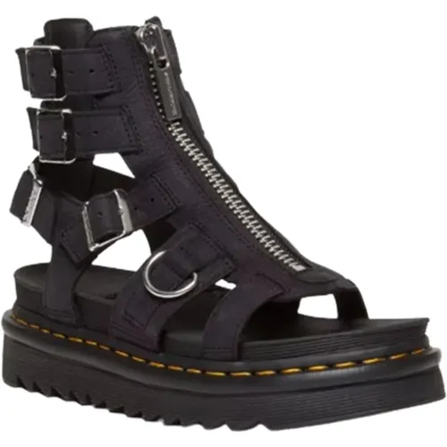Gladiator Leather Zip Sandals , female, Sizes: 5 UK, 6 UK, 3 UK, 8 UK, 4 UK - Dr. Martens - Modalova